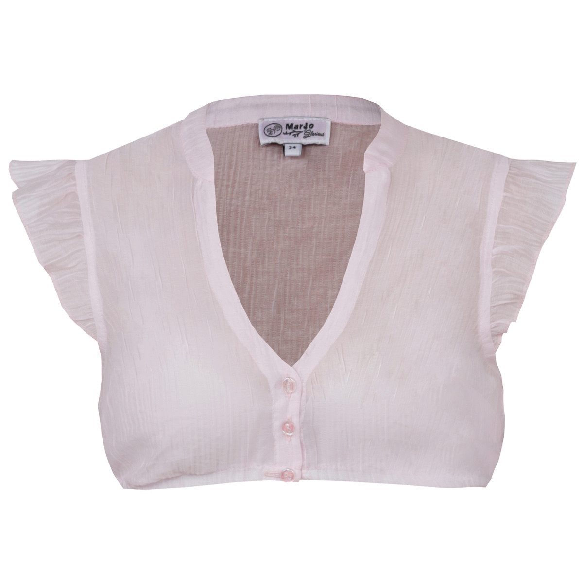Dirndlbluse Damen 'Waldbrunn' Flügelarm, Puderrosa