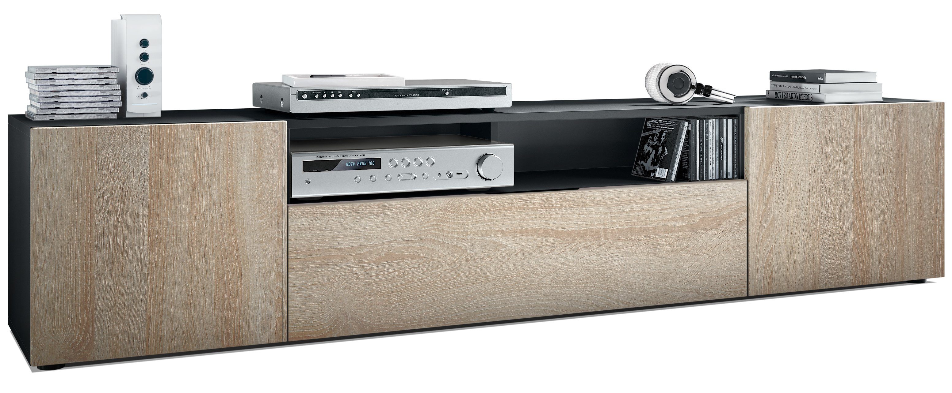 Vladon Lowboard Mogan (TV-Kommode, mit 2 günstig online kaufen