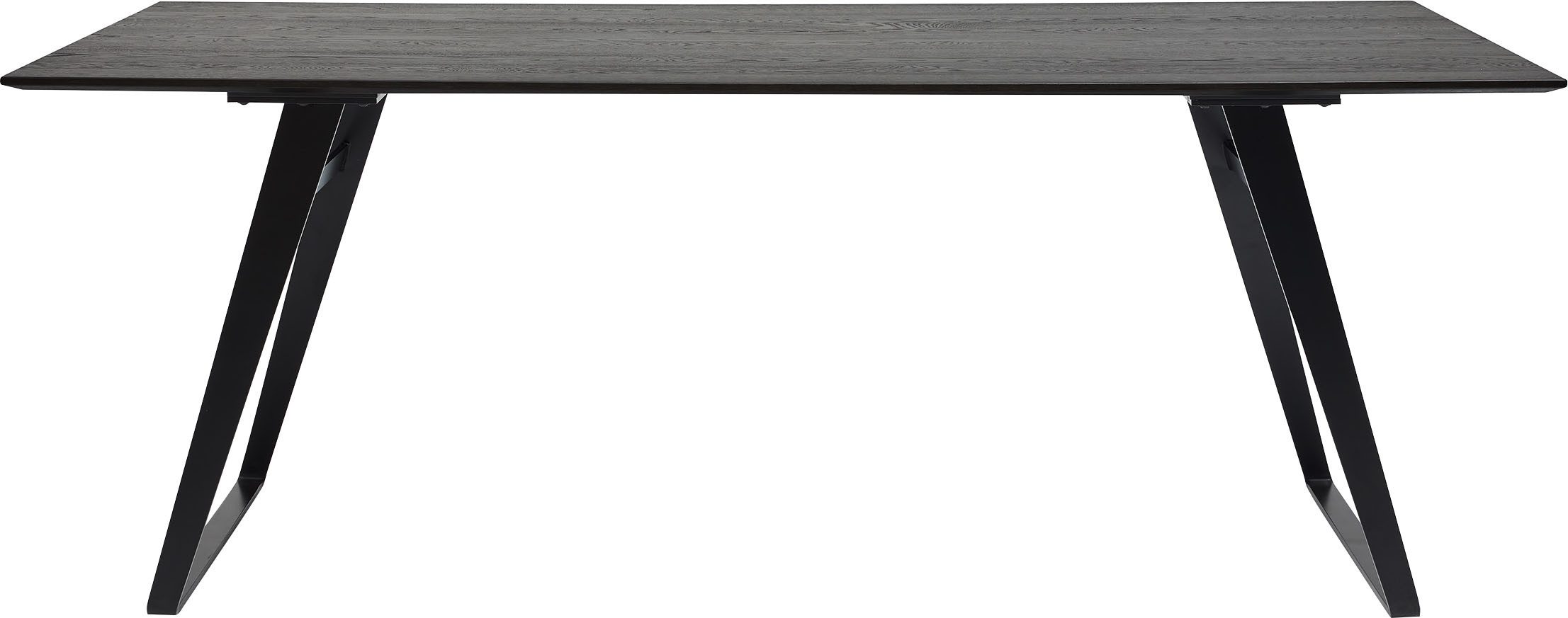 Musterring Esstisch JustB! SP100, Massivholzplatte in Eiche schwarz, Bügelgestell schwarz, drei Größen