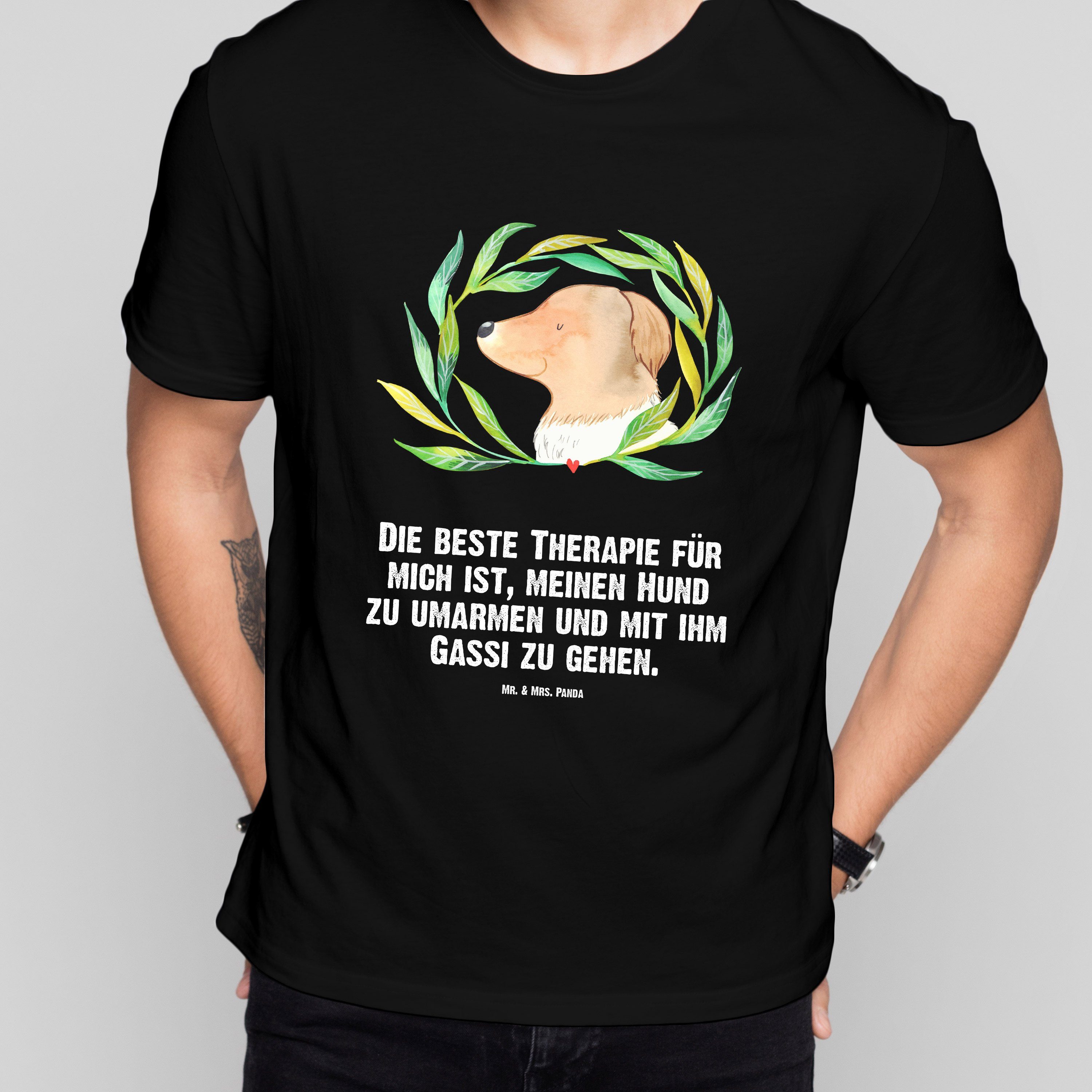 Panda Gebur Ranke T-Shirt T-Shirt, - & Geschenk, (1-tlg) Schwarz Mrs. - Shirt, Hund Hundebesitzer, Mr.