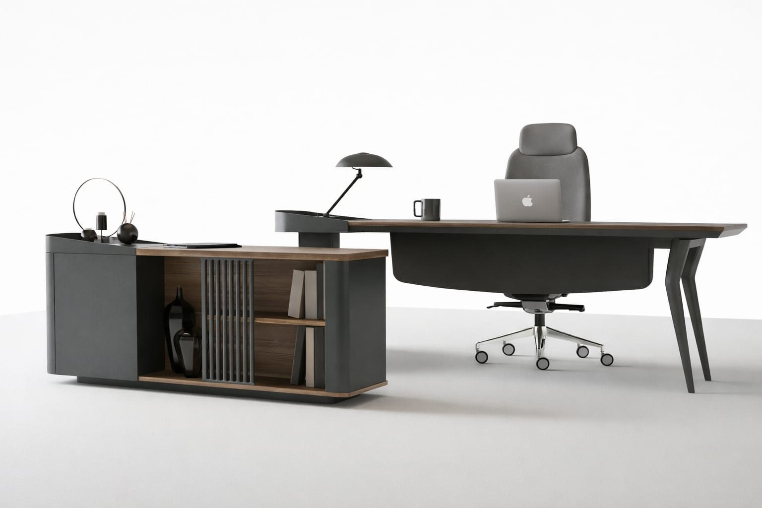 JVmoebel Schreibtisch Eleganter Schreibtisch Büro Design modern Arbeitsplatz Braun, Made in Europa