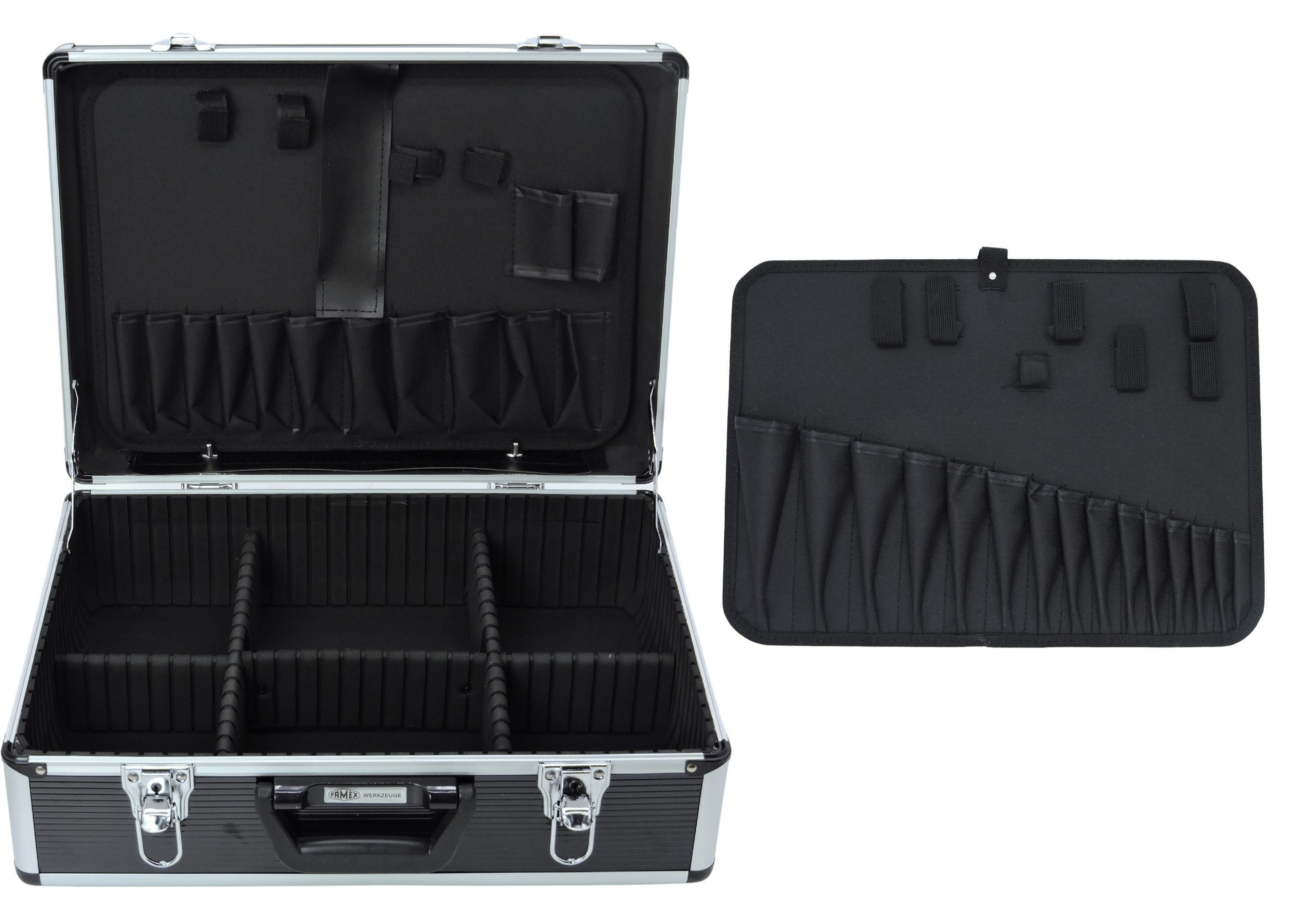 FAMEX Werkzeugkoffer 705-L Universalkoffer leer (Werkzeugkasten), Kapazität bis 24 kg, Werkzeugkiste