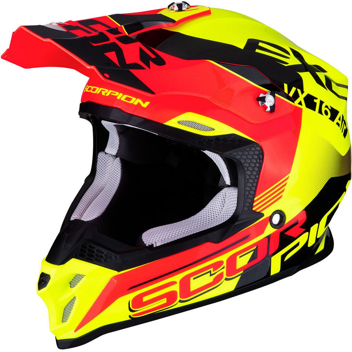 Scorpion Exo Motorradhelm Scorpion VX-16 Air Arhus neon rot / neon gelb XXL (1er Set)