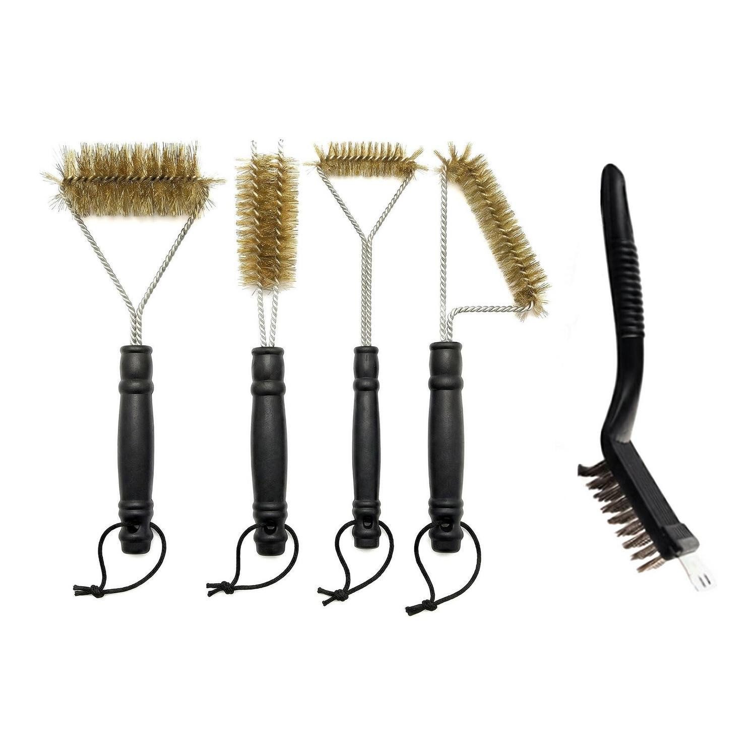 LuxusKollektion Grillbürste Grillbürsten Messing Set 5 Stück, (5-tlg)