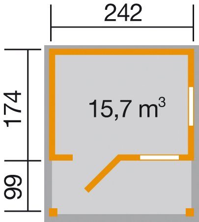 weka Gartenhaus 820 Gr.1, BxT: 287x305 cm