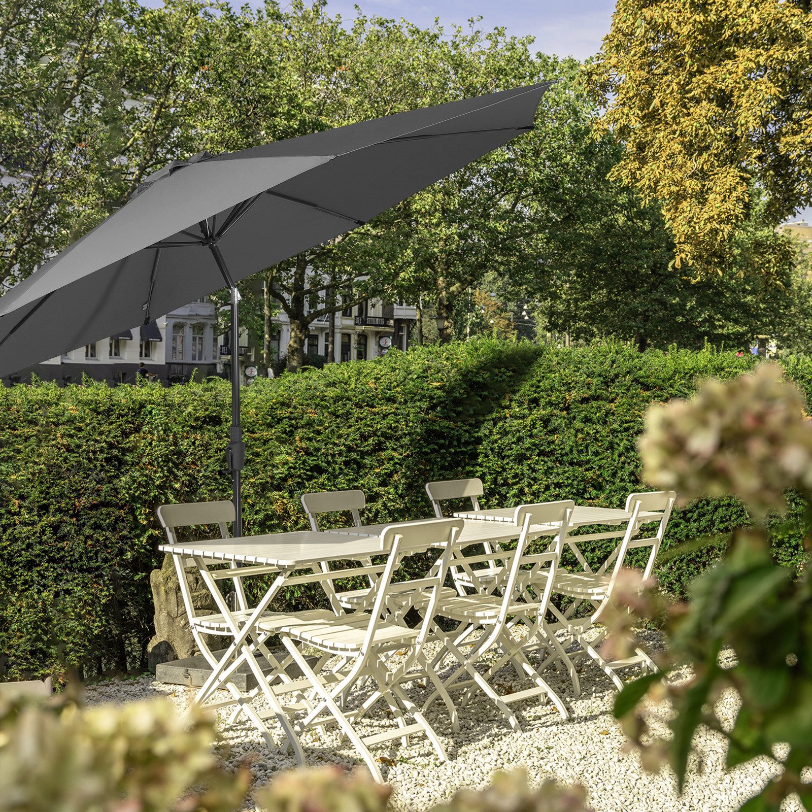 Sekey Sonnenschirm Gartenschirm mit Kurbel ∅ günstig online kaufen