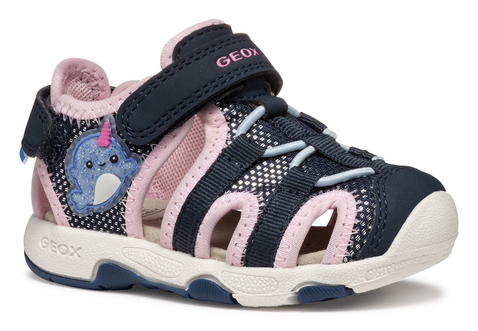 Geox B SANDAL MULTY GIRL Lauflernschuh, Sommerschuh, Klettschuh für Laufanfänger