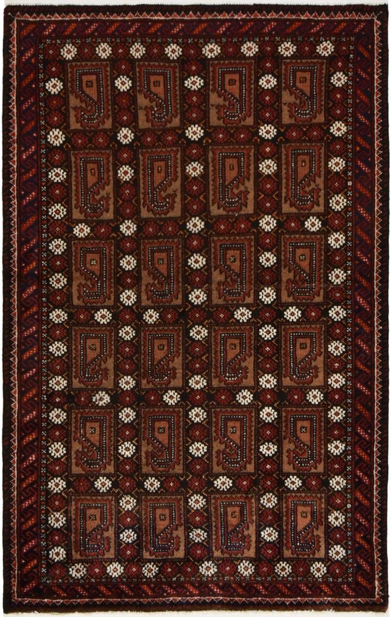 Orientteppich Turkaman 100x153 Handgeknüpfter Orientteppich / Perserteppich, Nain Trading, rechteckig, Höhe: 6 mm