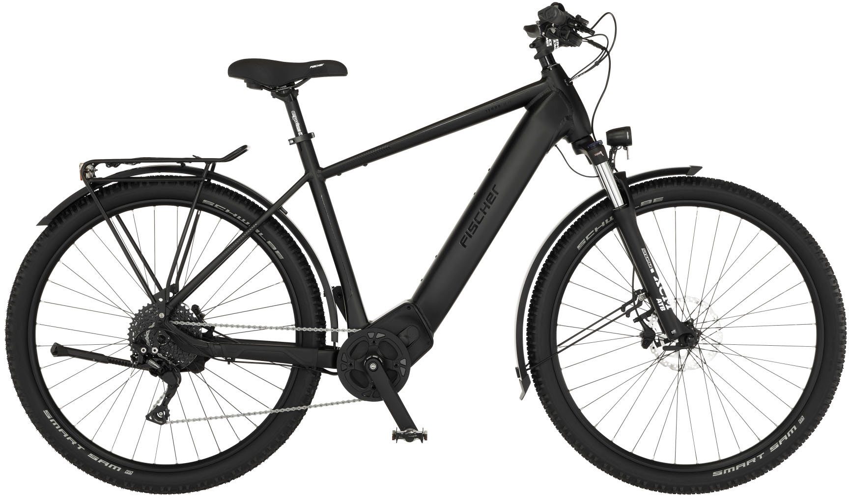 FISCHER Fahrrad E-Bike TERRA 8.0i 55, 10 Gang Shimano Deore Schaltwerk, Kettenschaltung, Mittelmotor, 711 Wh Akku, (mit Fahrradschloss), Pedelec