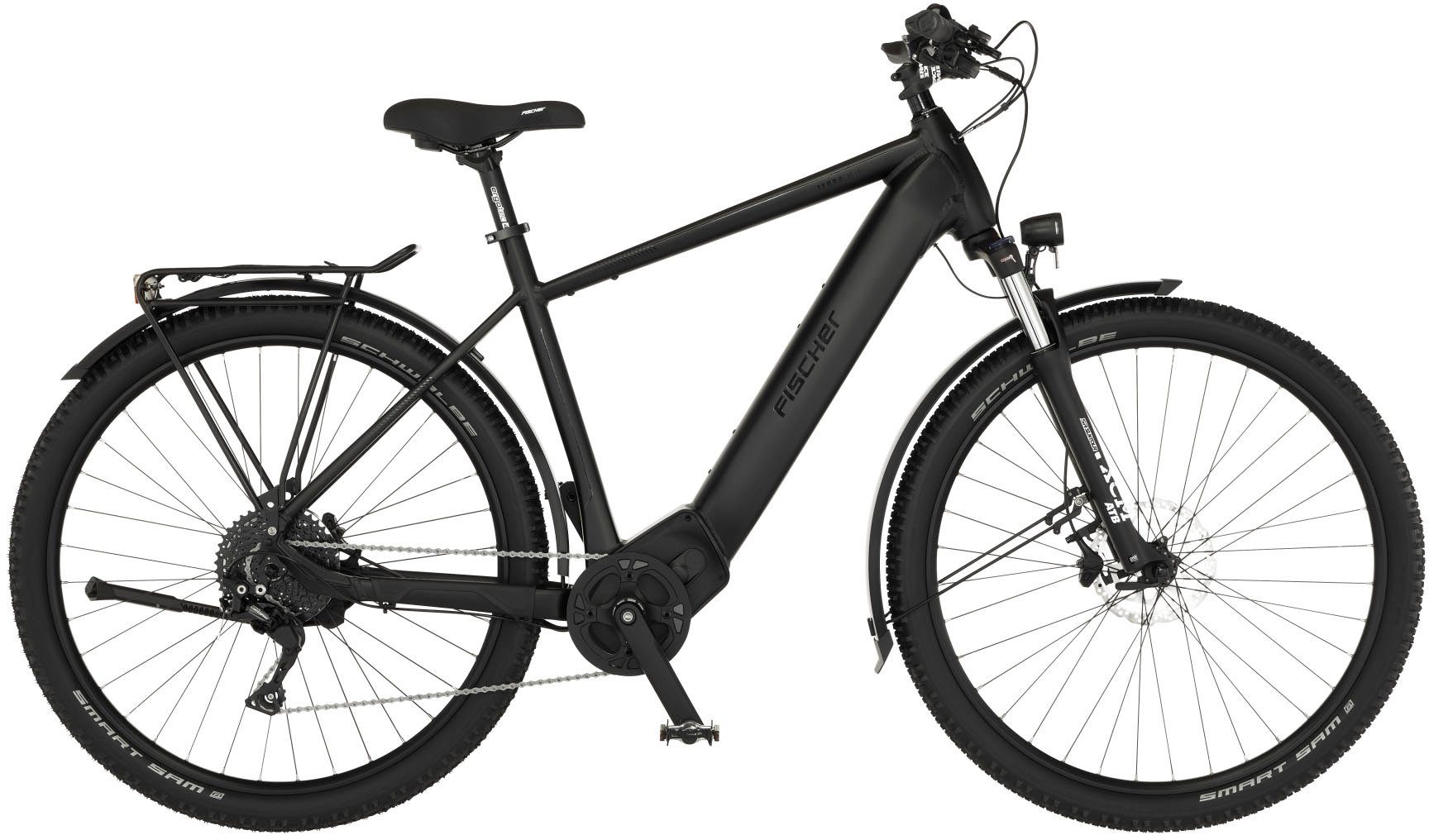 FISCHER Fahrrad E-Bike TERRA 8.0i 55, 10 Gang Shimano Deore Schaltwerk,  Kettenschaltung, Mittelmotor, 711 Wh Akku, (mit Fahrradschloss)