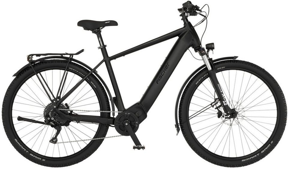 Gang Fahrradschloss) Schaltwerk, 55, 10 Mittelmotor, Kettenschaltung, (mit E-Bike Akku, 8.0i FISCHER Fahrrad TERRA 711 Wh Shimano Deore