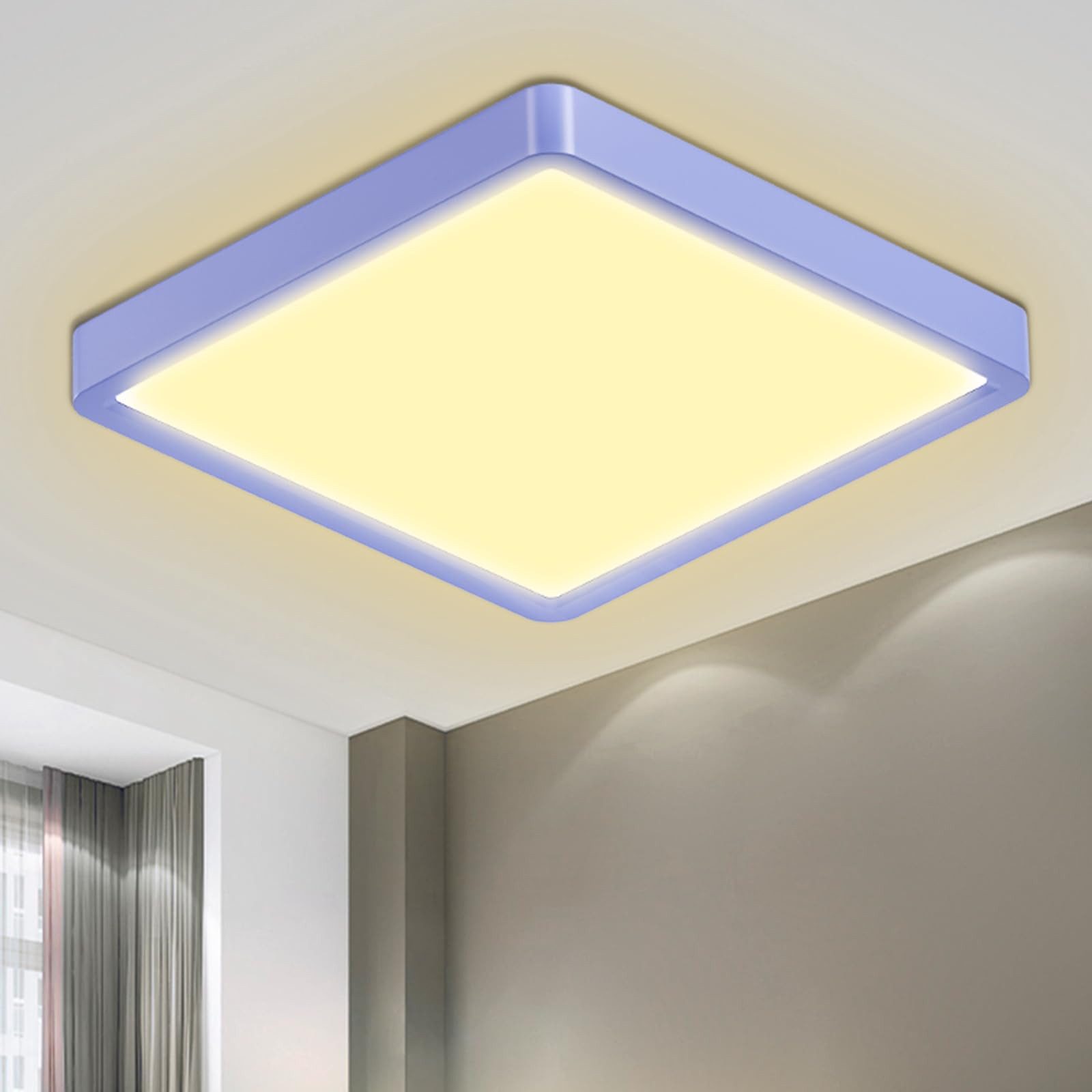 LQWELL LED Deckenleuchte Quadrat Flach LED günstig online kaufen