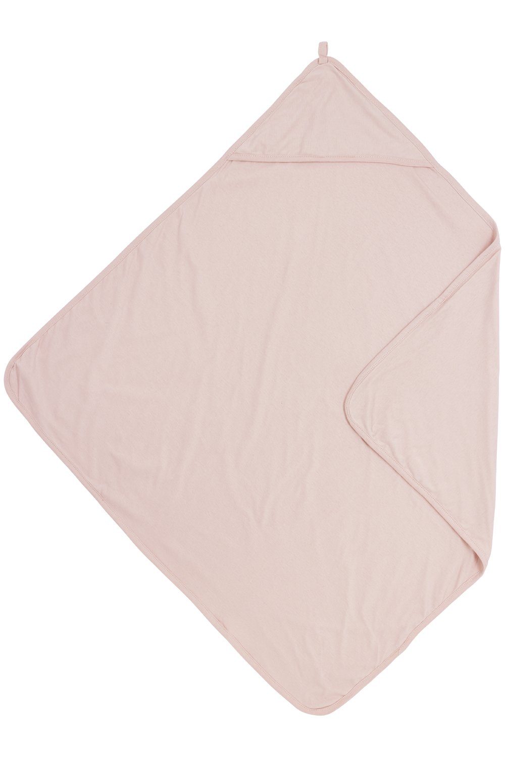 Meyco Baby Kapuzenhandtuch Uni Soft Pink, Jersey (1-St), 80x80cm | Kapuzenhandtücher