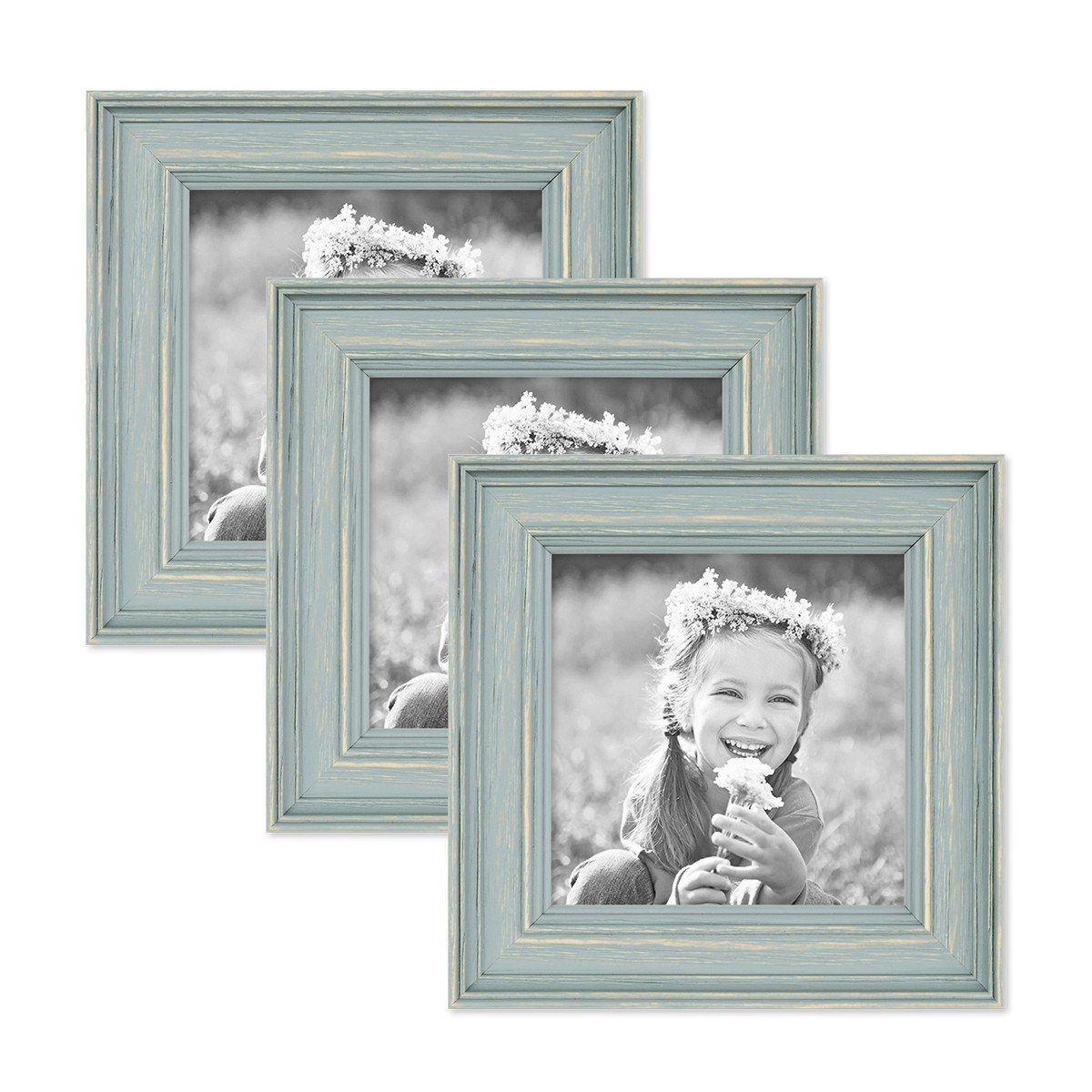 PHOTOLINI Bilderrahmen 3er Set Massivholz-Rahmen im günstig online kaufen