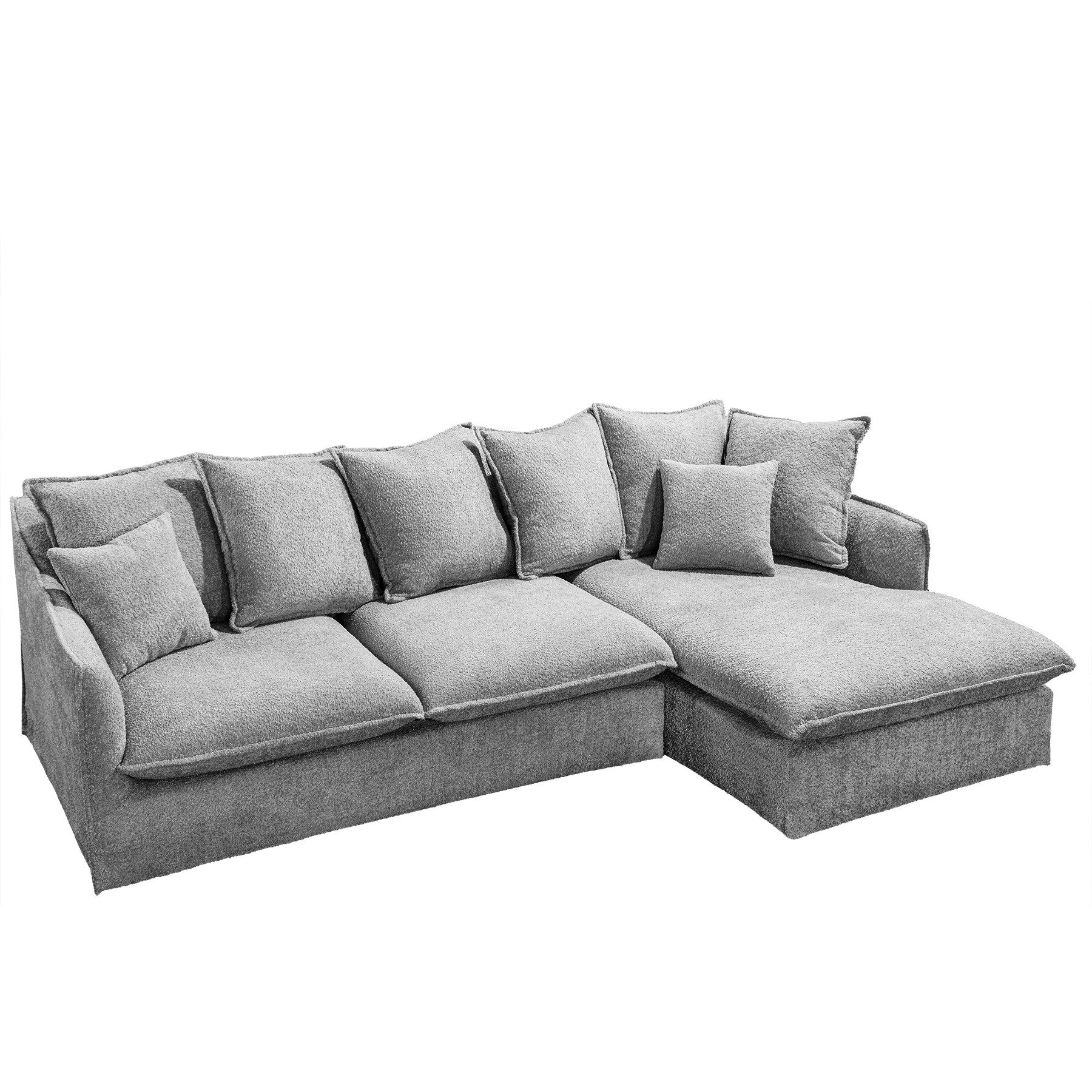 riess-ambiente Ecksofa HEAVEN 255cm grau, Einzelartikel günstig online kaufen