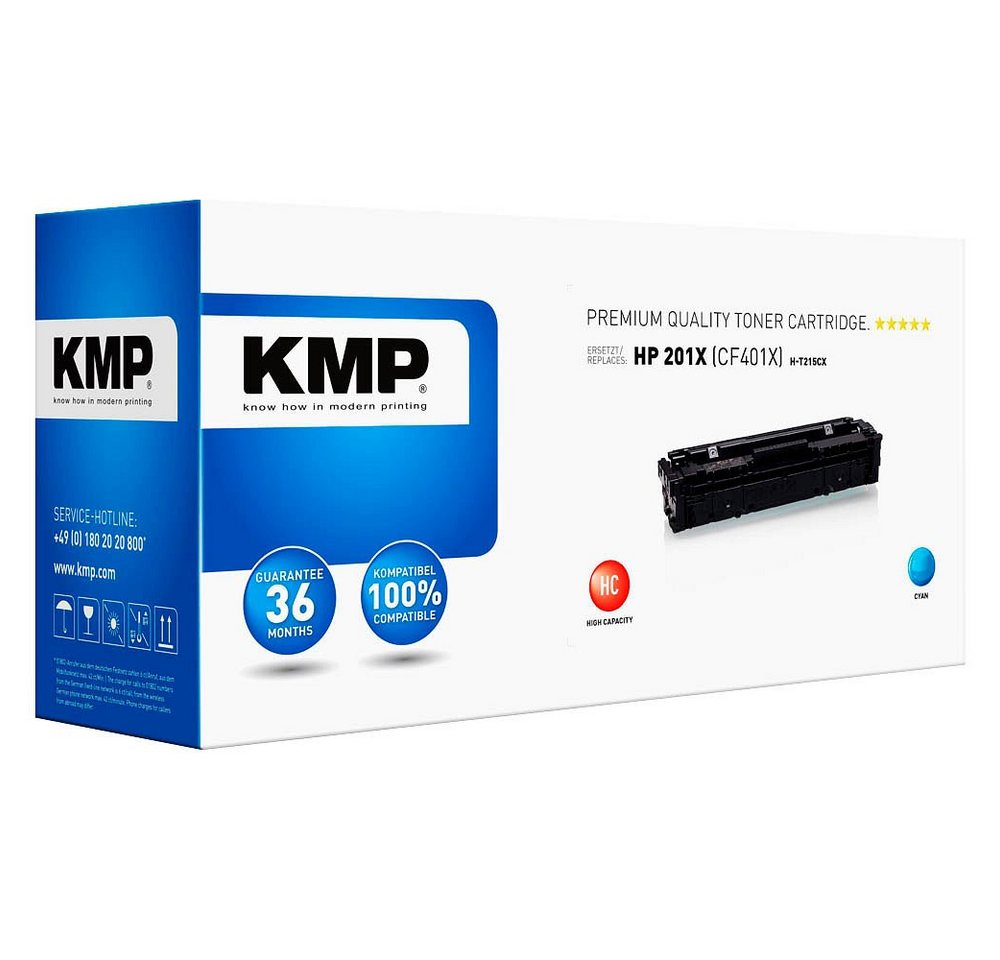 Thumbnail - KMP Tonerkartusche 1 Toner H-T215CX ERSETZT 201X / CF401X - cyan, (1-St)