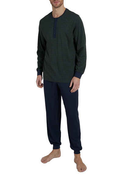 TOM TAILOR Pyjama TOM TAILOR Herren Pyjama grün quergestreift (1 tlg)