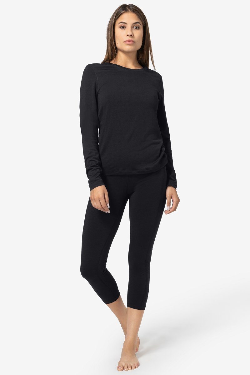 SUPER.NATURAL Thermounterhose für Damen, Merino W ARCTIC230 TIGHT 3/4 funktioneller Merino-Materialmix