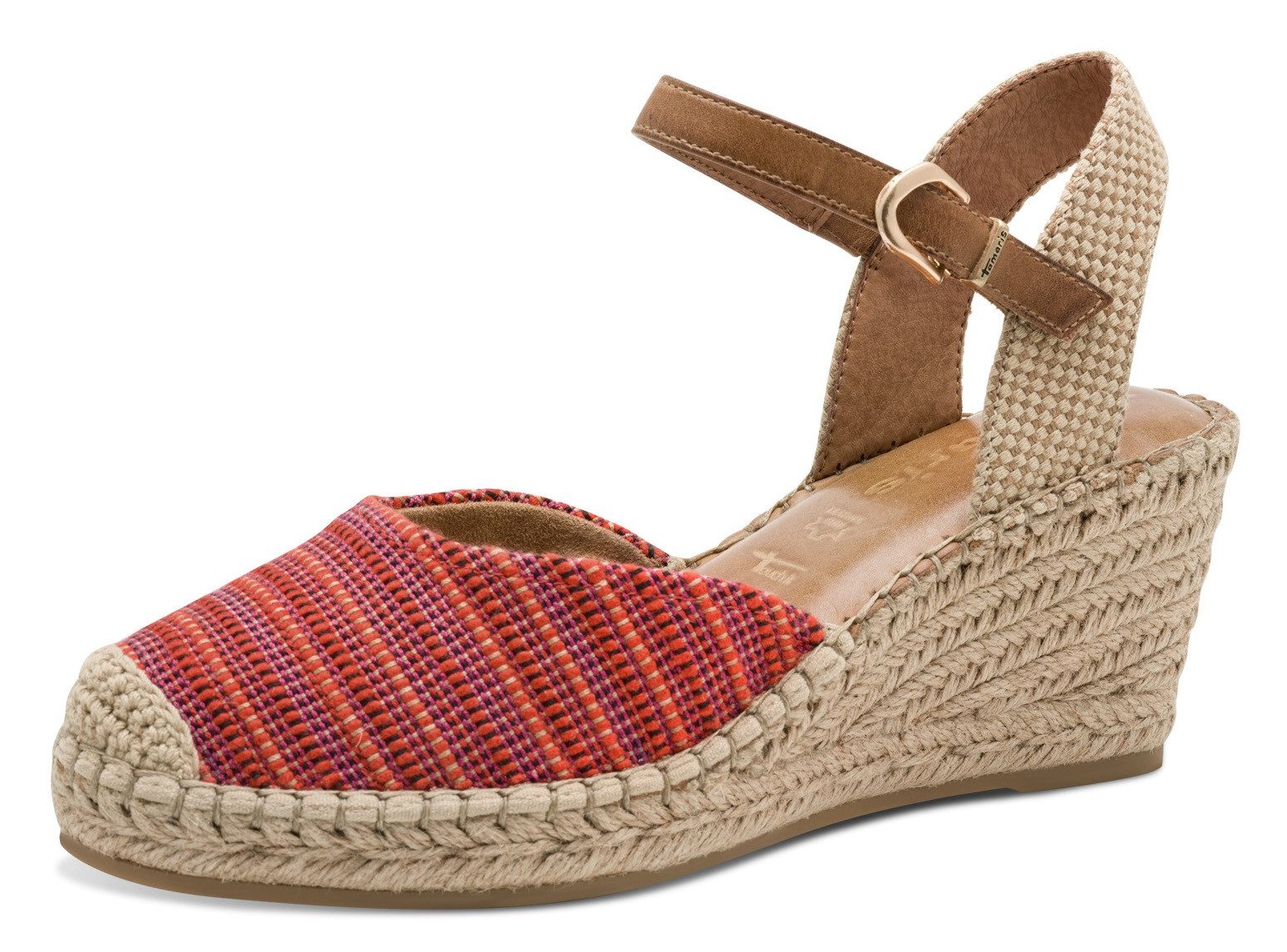 Tamaris Keilsandalette, Plateau, Sommerschuh mit geschlossenem Zehenbereich