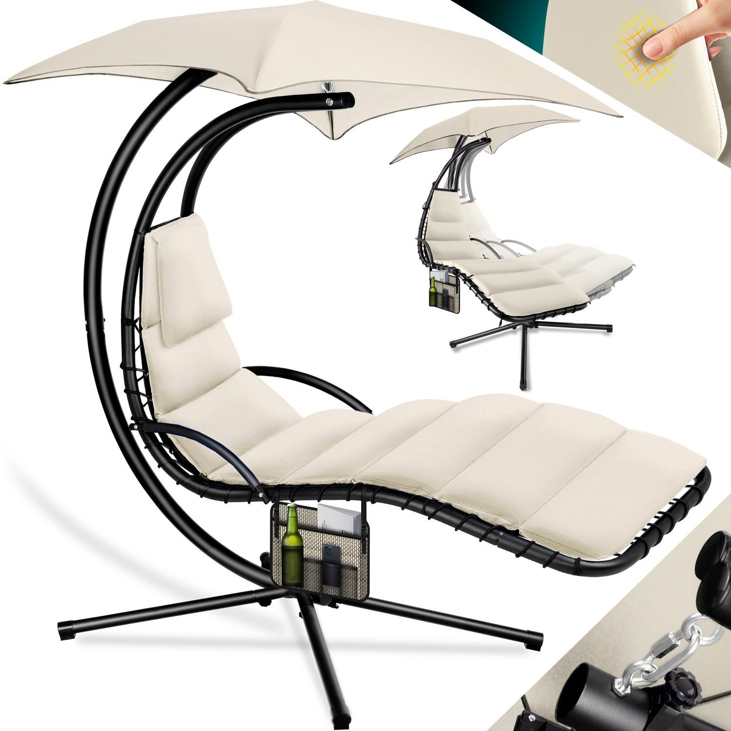 KESSER Gartenliege, Schwebeliege mit Sonnenschirm, Hängeliege günstig online kaufen