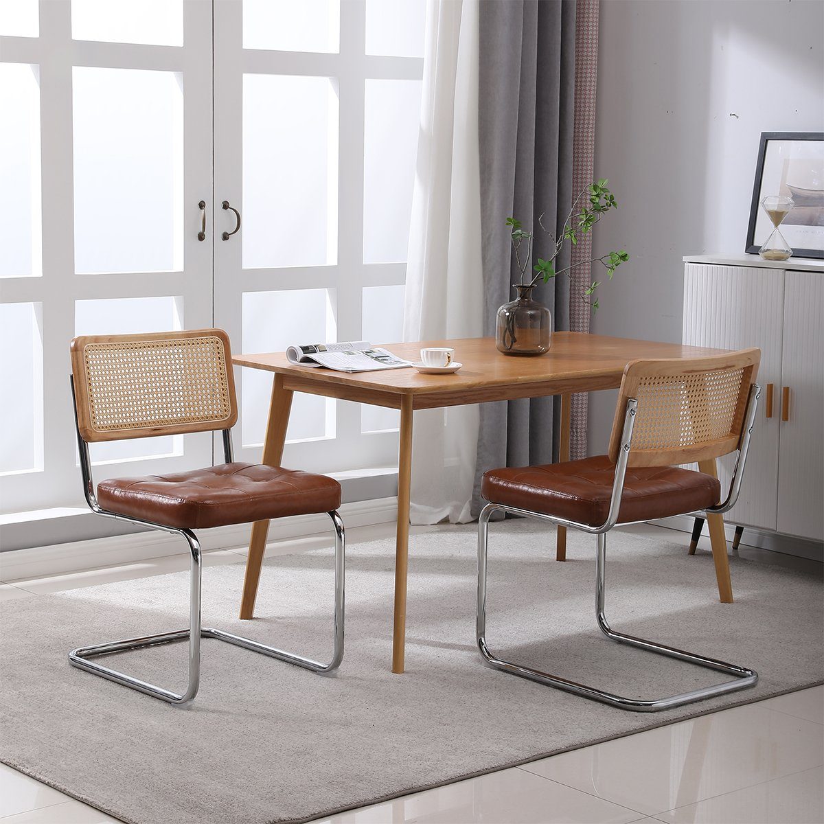 XDeer Rattanstuhl 2 Set Modern Esszimmerstühle günstig online kaufen