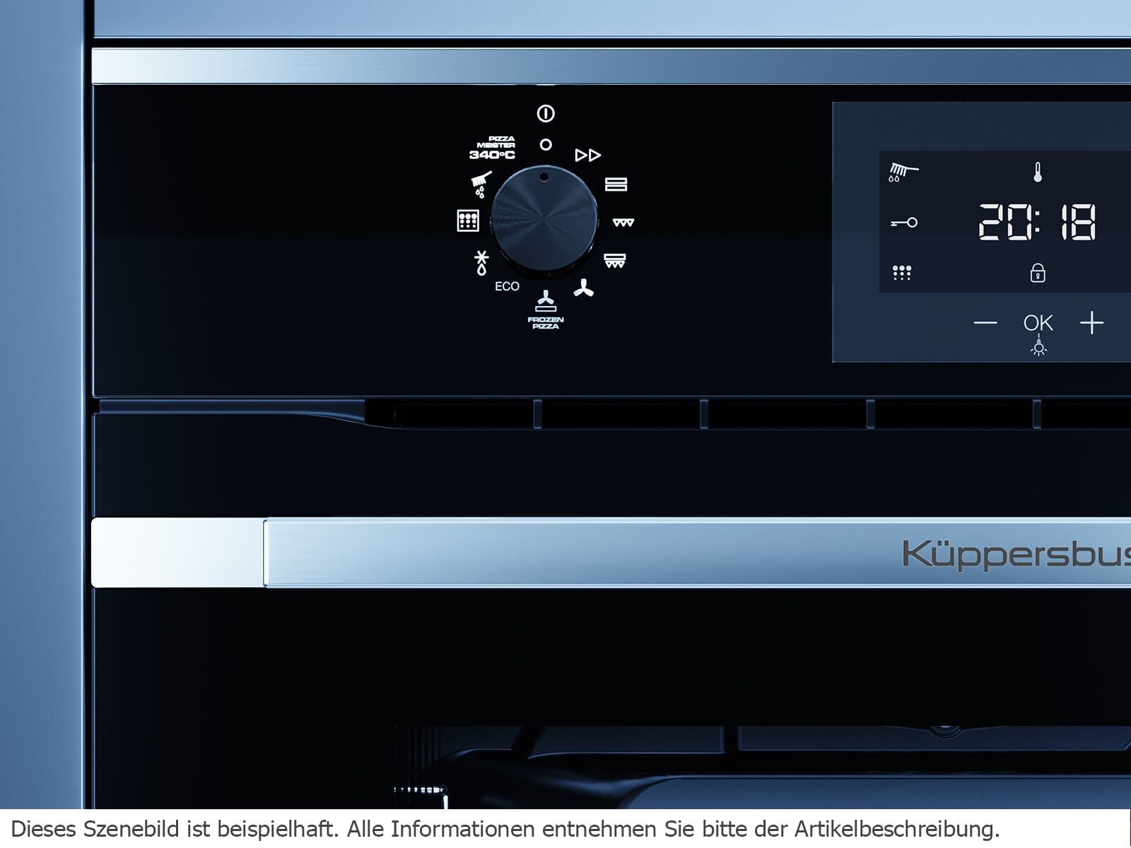 Küppersbusch Einbaubackofen, mit Teil-Teleskopauszug, Pyrolyse-Selbstreinigung