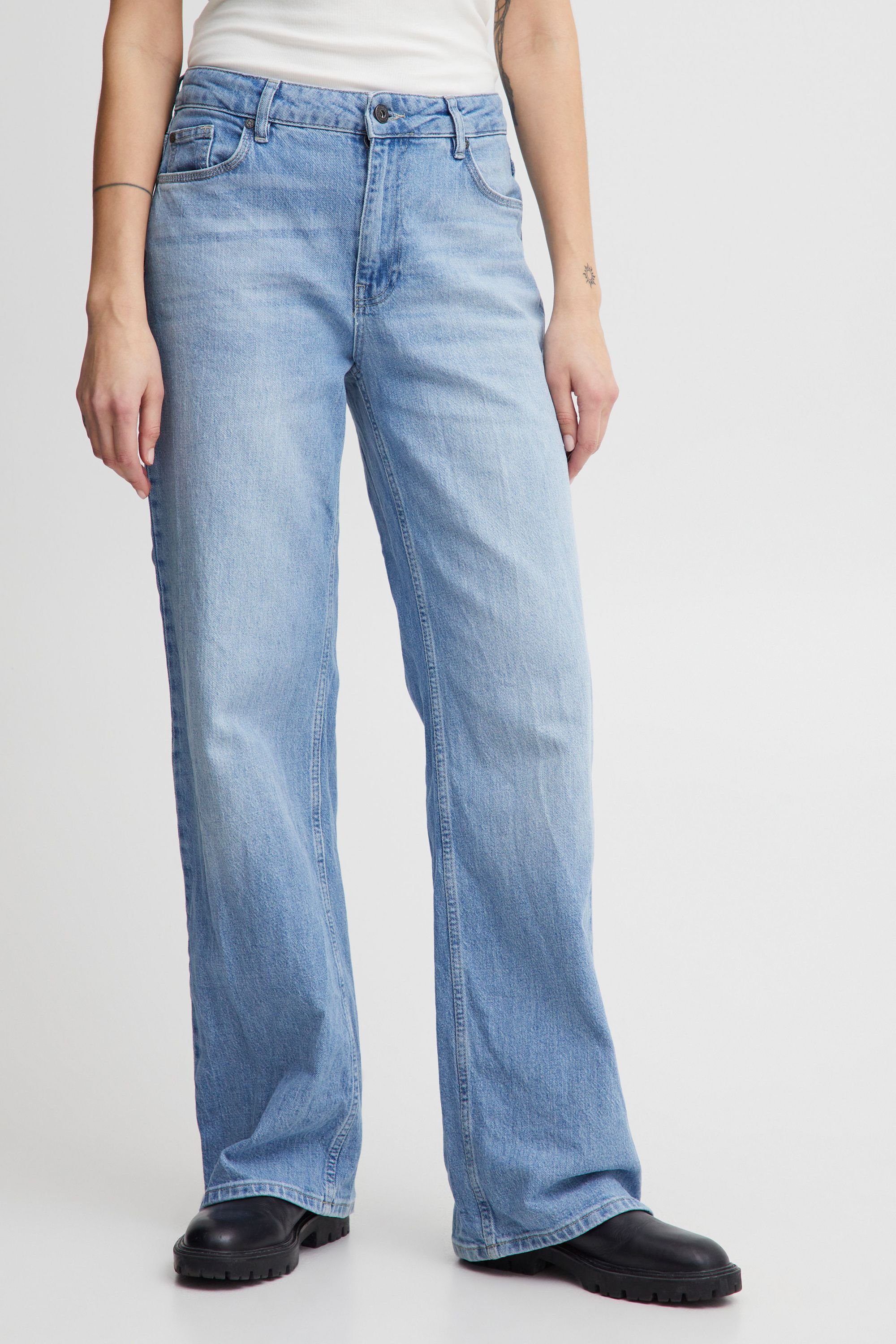 Pulz Jeans 5-Pocket-Jeans PZVEGA HW Jeans Wide Leg - 50207173 Light Blue Denim (200008)