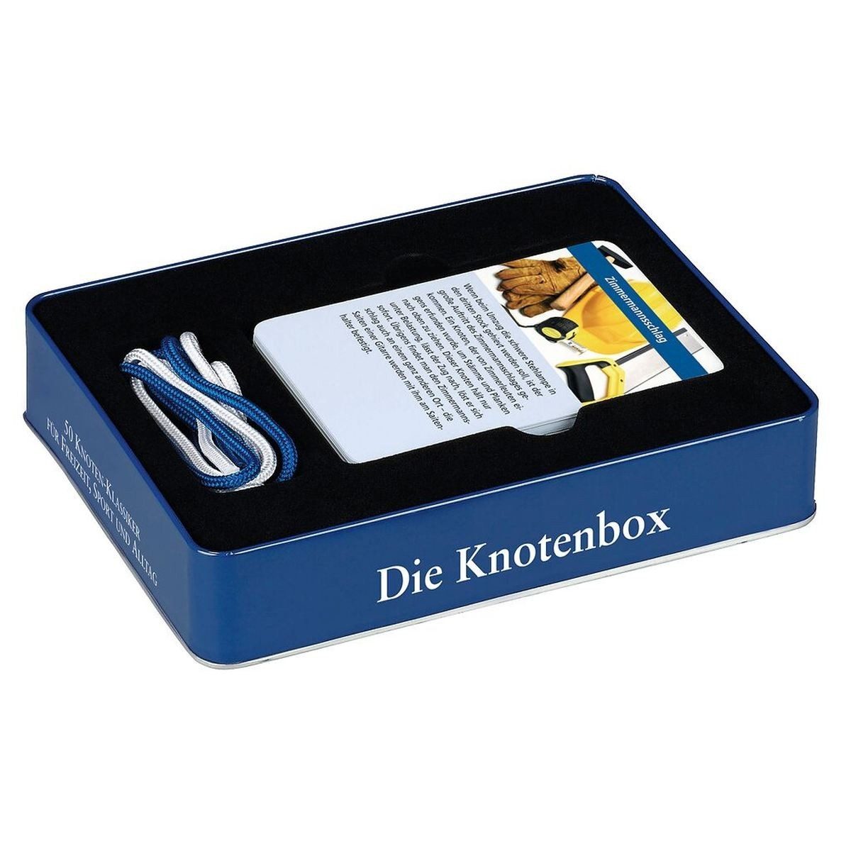 Moses. Verlag Kreativset Knotenbox - 50 Knoten lernen mit Karten & Übungsschnüren