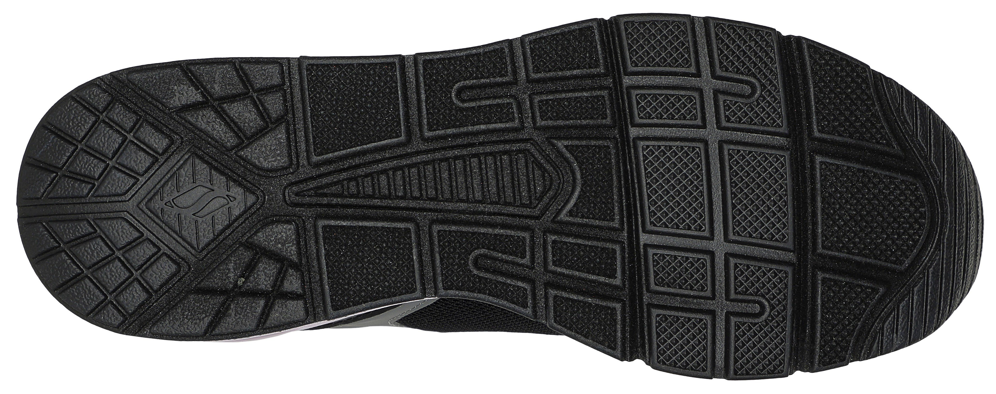 mit Skechers 2-90'S Sneaker UNO Luftkammernsohle 2 schwarz-grau