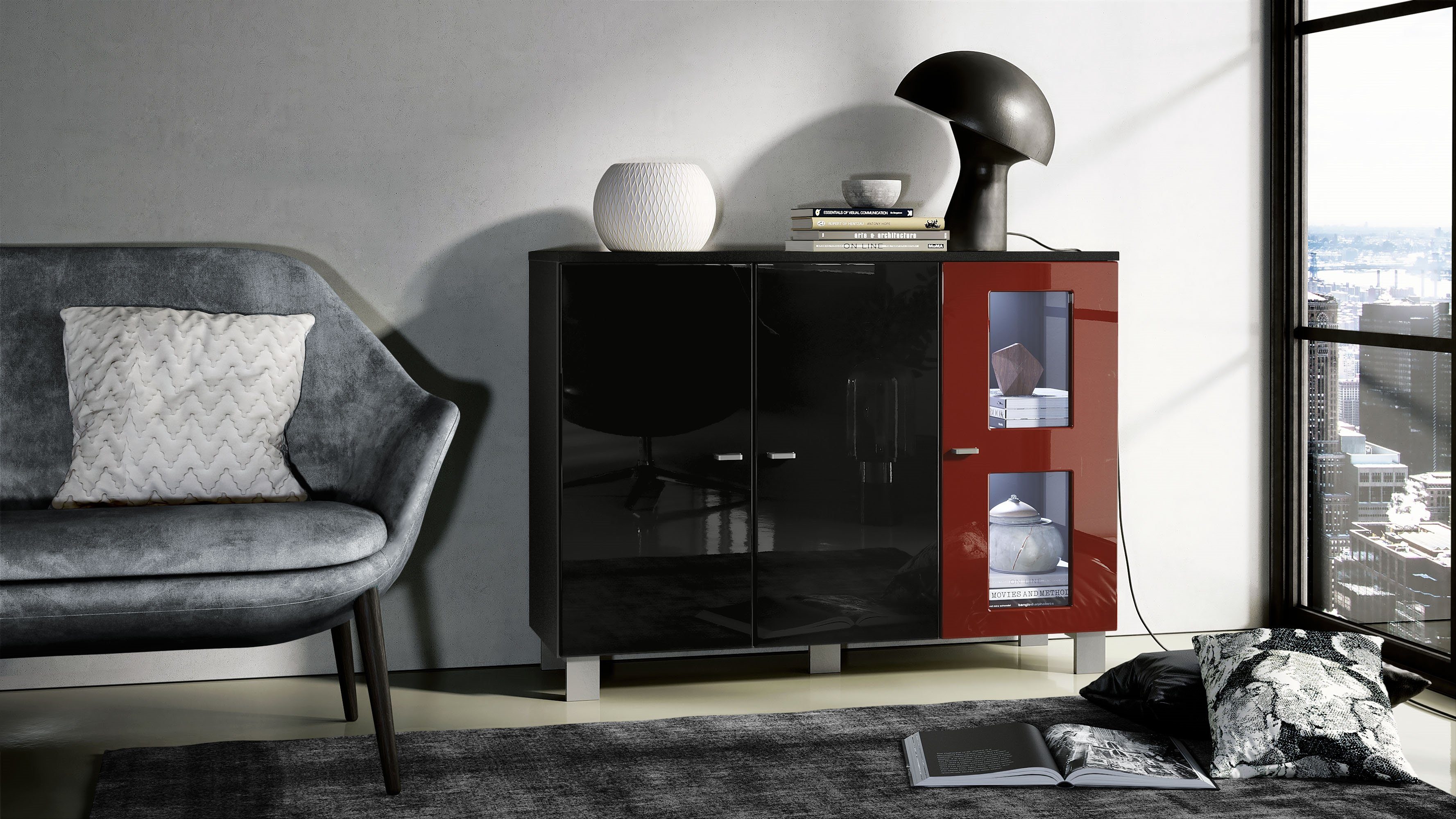 Vladon Sideboard Denjo (Kommode, mit 3 günstig online kaufen