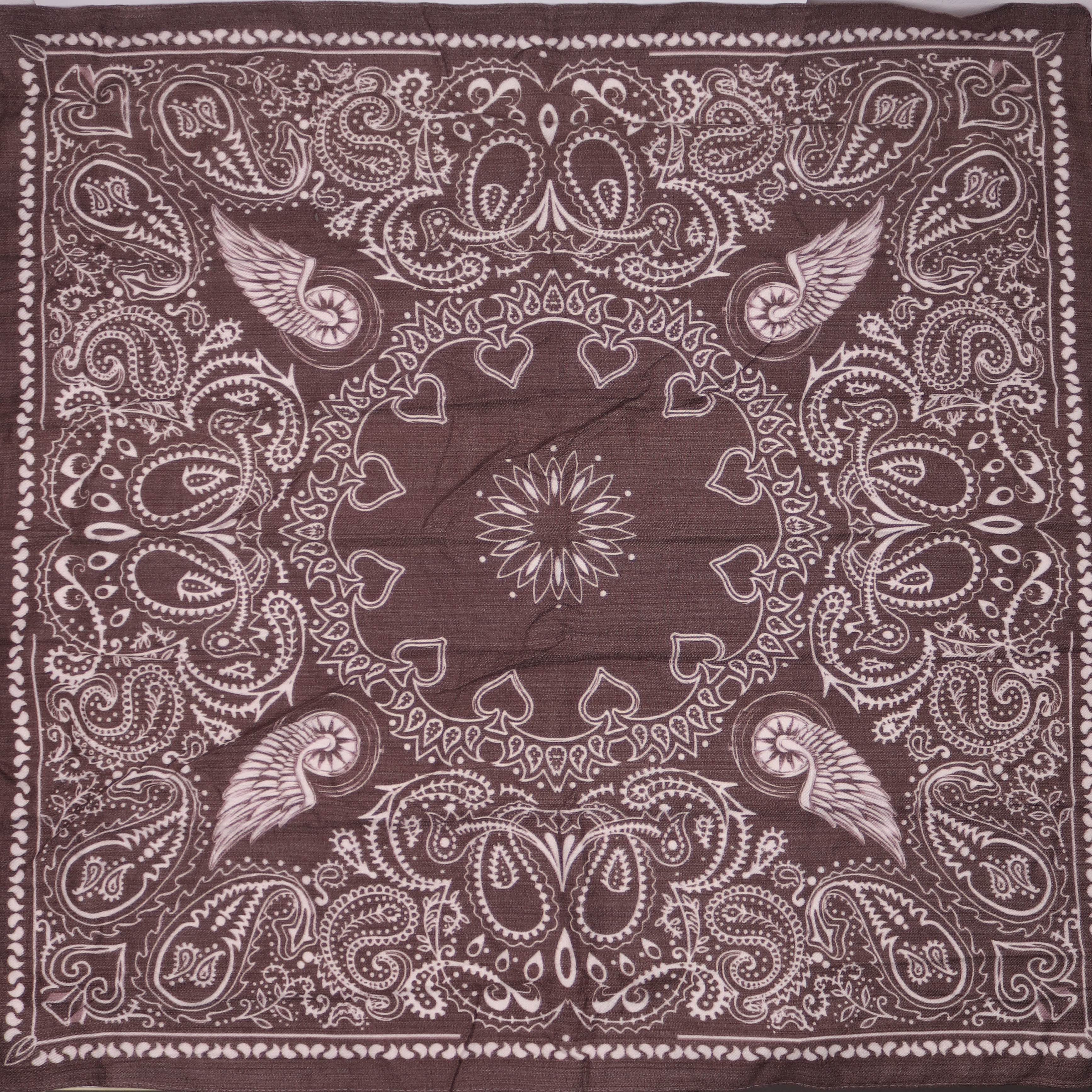 MIRROSI Nickituch Damen leicht angerautes Vierecktuch mit Paisley-Muster, aus Viskose, (Neue Kollektion Herbst/Winter 2026), ca. 88x88cm, warmes Halstuch für He – Bild 5 von 5
