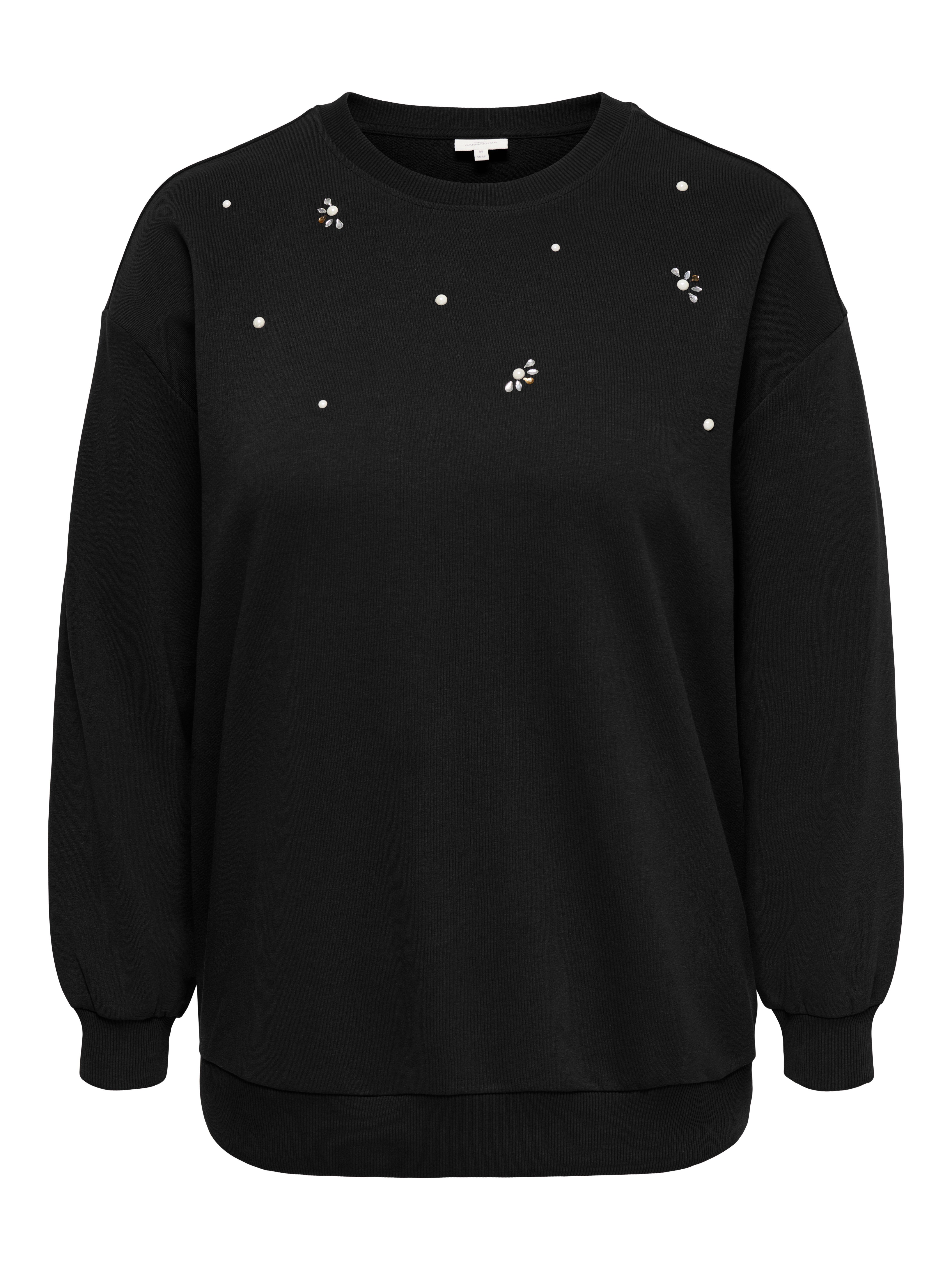 ONLY CARMAKOMA Sweatshirt CARAMBER L/S O-NECK SWEAT JRS Baumwollmischung