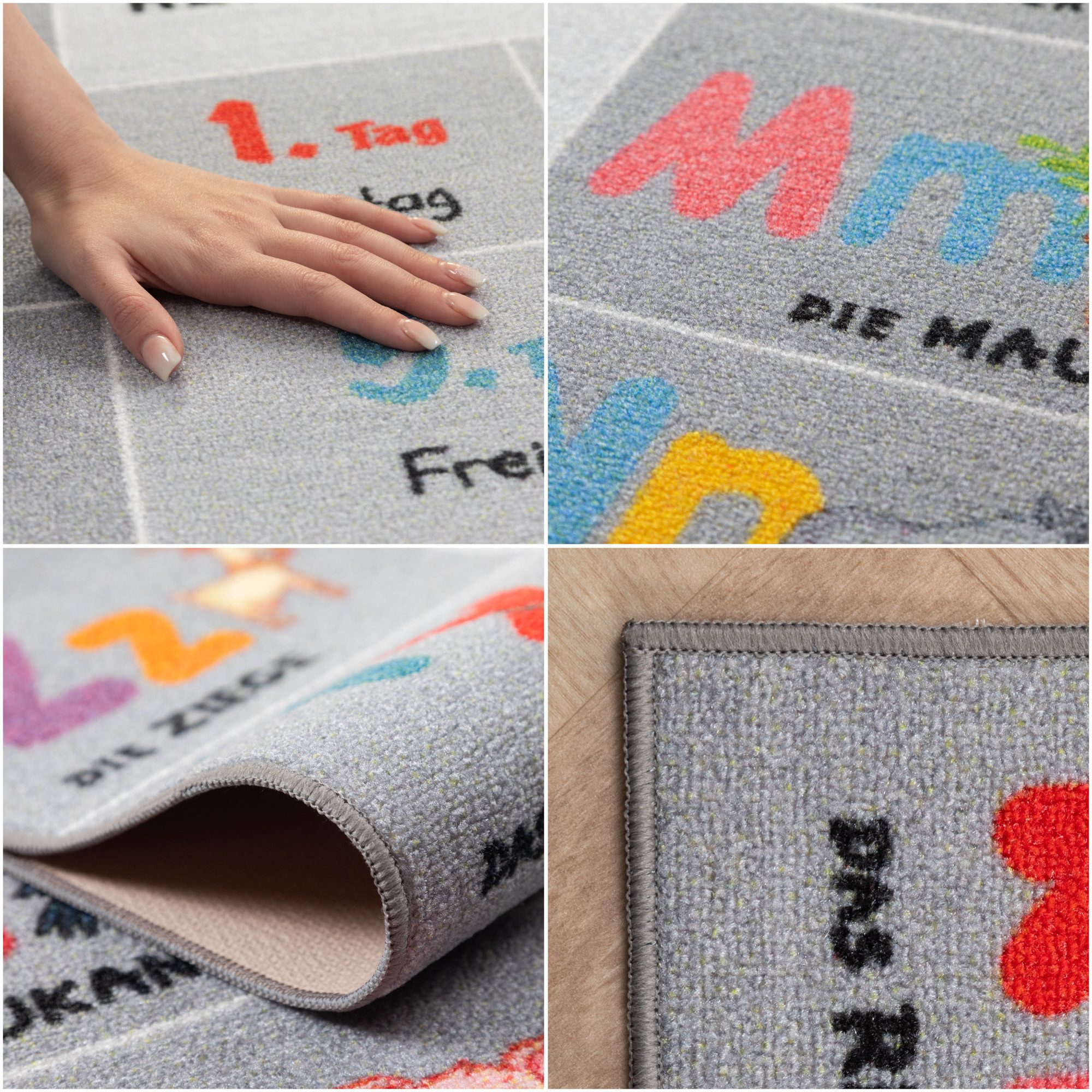 Carpettex Kinderteppich Alphabet - Buchstaben - Zahlen - Tiere, Rechteckig, günstig online kaufen