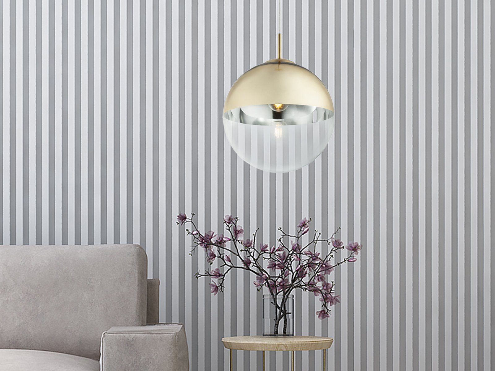 GLOBO LIGHTING LED Pendelleuchte, LED wechselbar, warmweiß, ausgefallene Gl günstig online kaufen