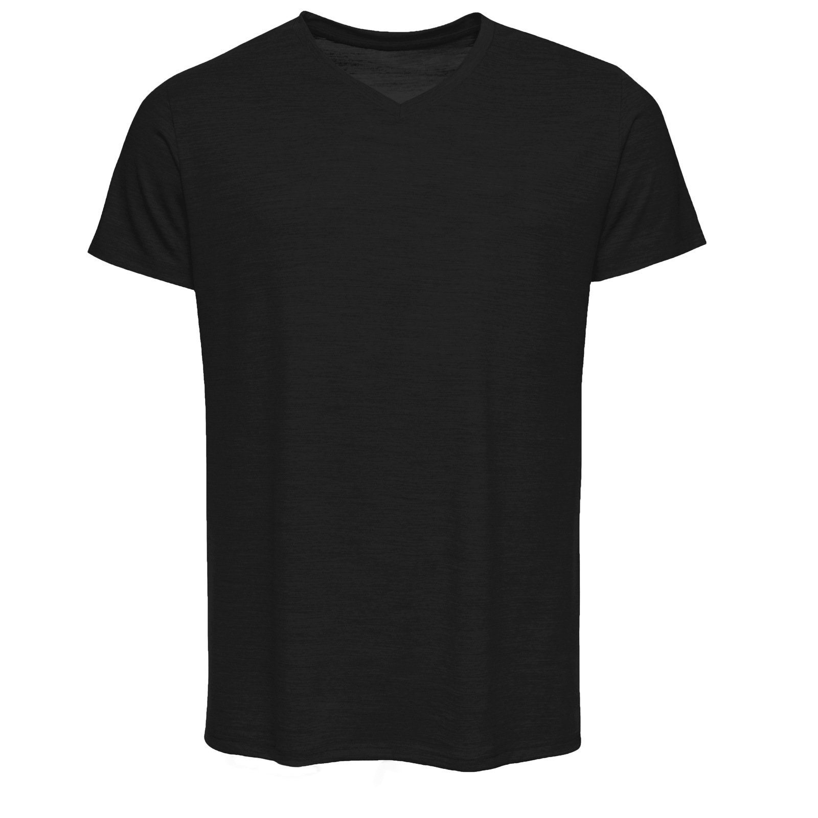Kaipara - Merino Sportswear Funktionsshirt URBAN LIMITED Merino Shirt Herren Regular V-Neck 200 (1-tlg) aus reiner Merinowolle Made in Germany Black