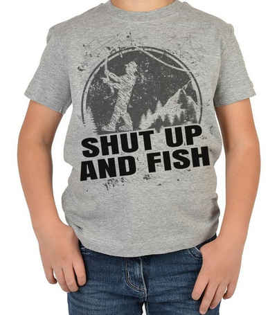 Tini - Футболки T-Shirt Kinder Angler Shirt Kinder Motiv Angel-Sport : Shut up and fish