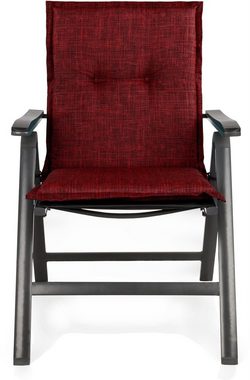 Aspero Sitzauflage 8 Stuhlauflagen Niedriglehner, Wasserabweisende pflegeleichte Gartenstuhl Auflagen
