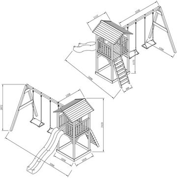 AXI Spielturm Beach Tower, mit Doppelschaukel und Rutsche