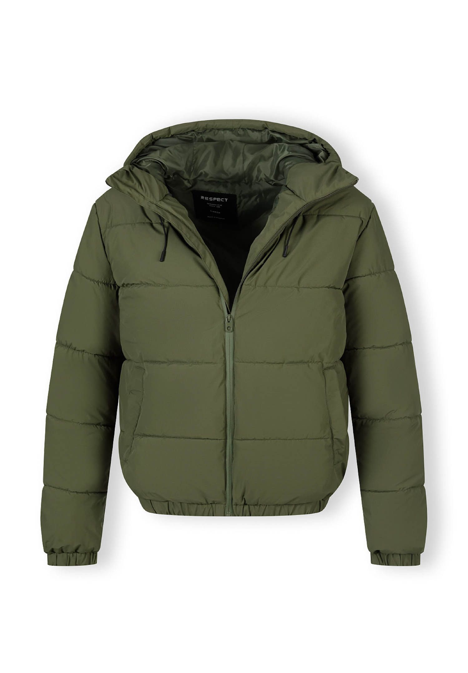 Winterjacke Ripstop-Jacke mit hohem Kragen und Reißverschlusstaschen  (XS-XXL)