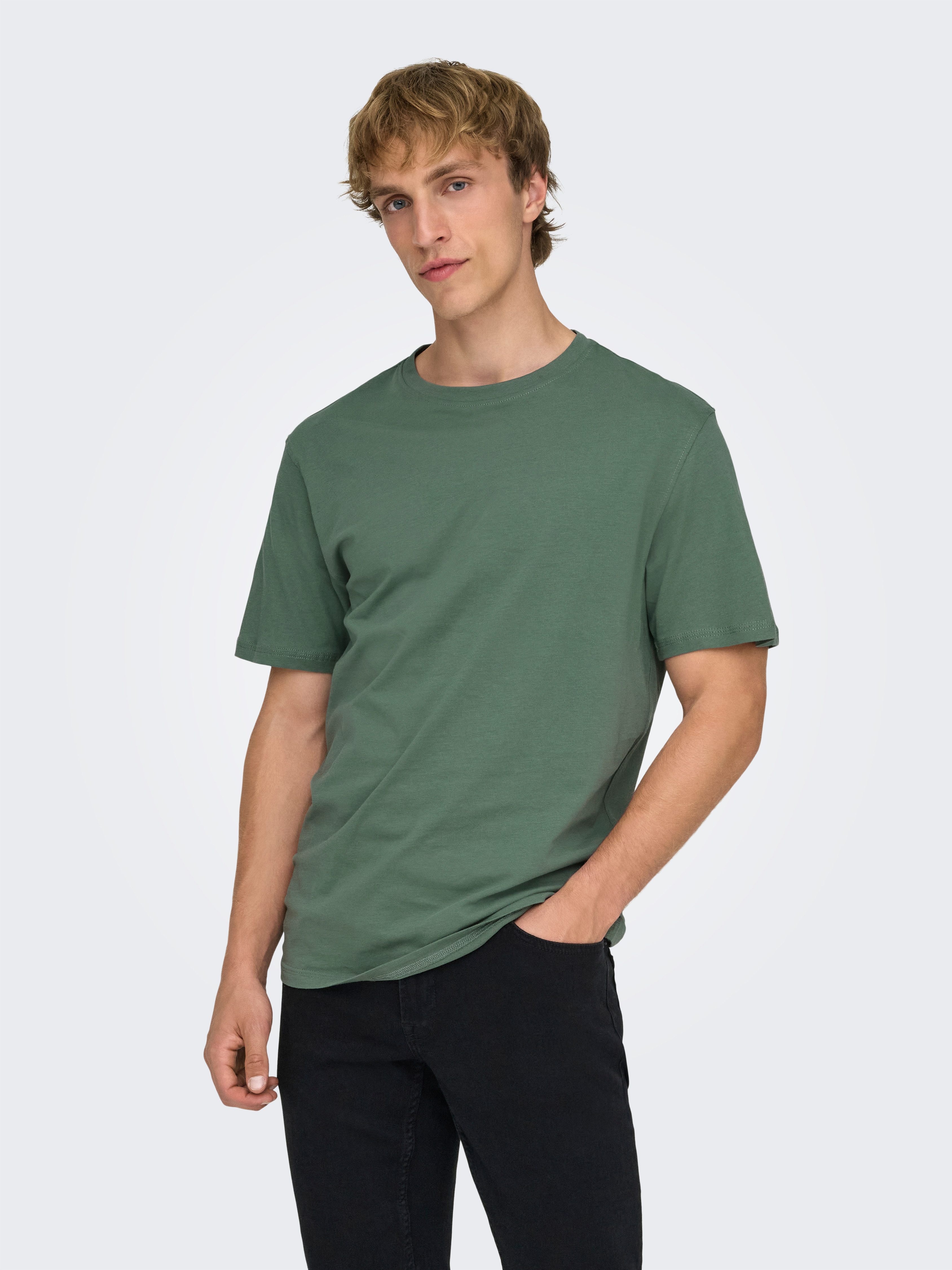 ONLY & SONS Rundhalsshirt ONSMAX LIFE REG SS STITCH TEE günstig online kaufen