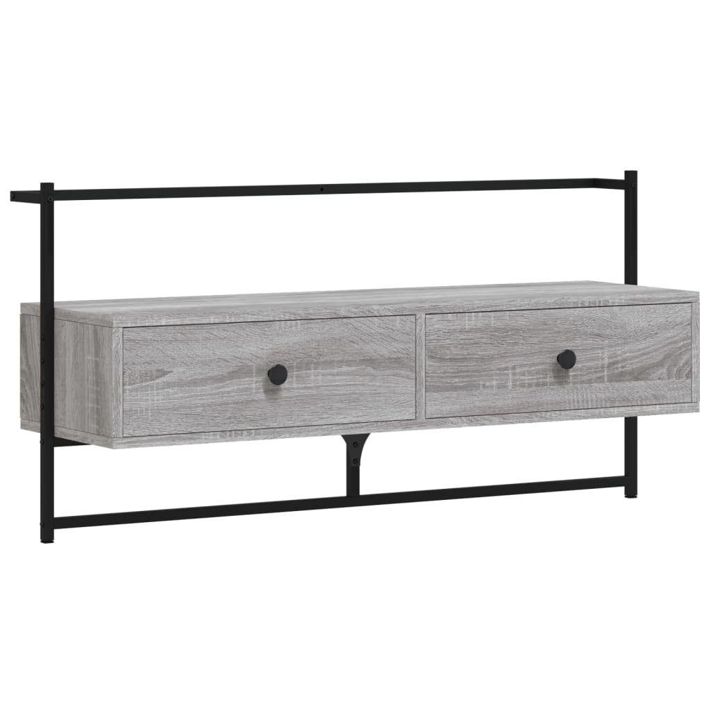 vidaXL TV-Wand TV-Wandschrank Grau Sonoma 100,5x30x51 günstig online kaufen