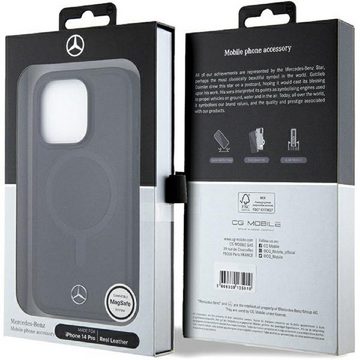 Mercedes Handyhülle Cover Case iPhone 14 Pro Max MagSafe kompatibel Echtleder 6,7 Zoll, Kantenschutz