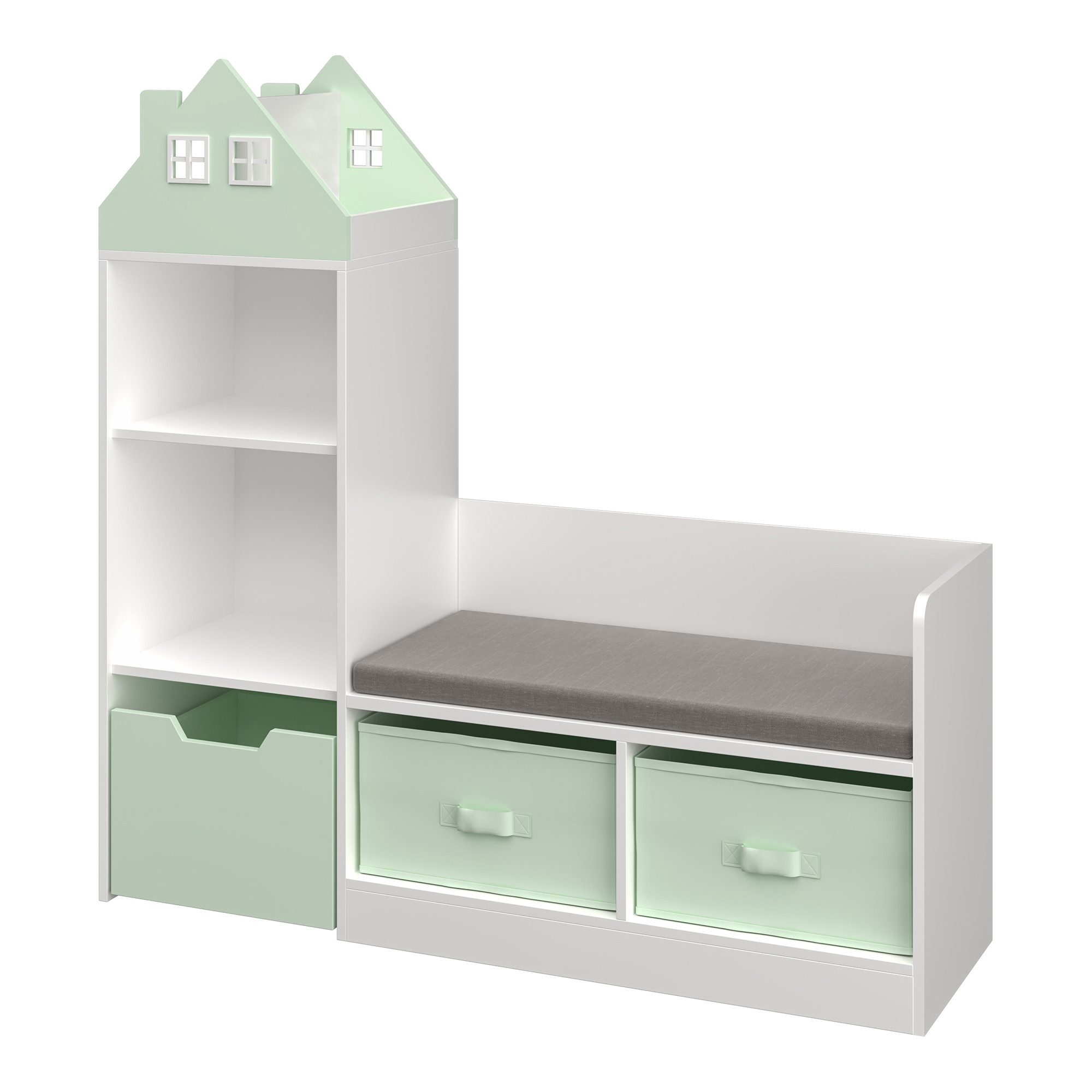 en.casa Sitzbank, mit Regal für Kinder günstig online kaufen