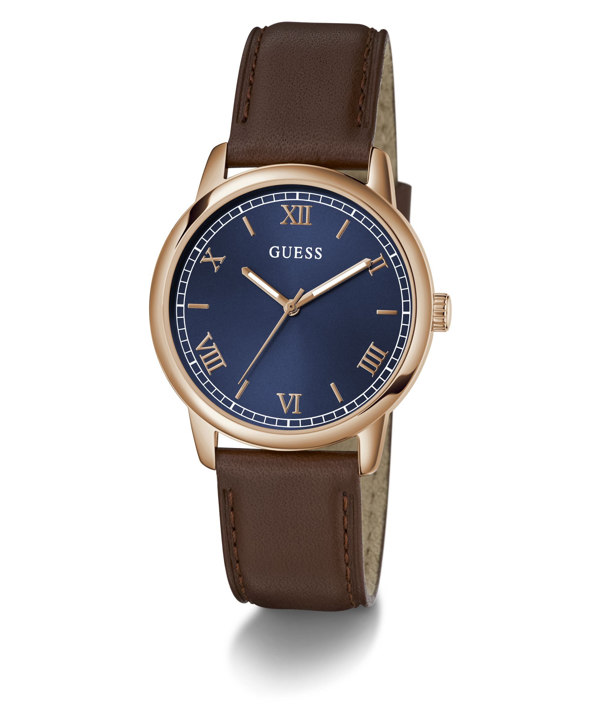 Guess Quarzuhr CHANDLER GW1054G5, Armbanduhr, Herrenuhr, Lederarmband, analog