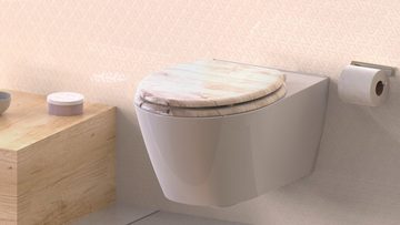 welltime WC-Sitz Holz, mit Absenkautomatik, MDF, kratzfest