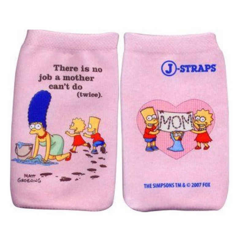 j-straps Handyhülle Handy-Socke Tasche Hülle Etui Simpsons Mom, Motiv mit Marge Bart Lisa Maggie, Etui für Handy MP4 MP3-Player Kamera