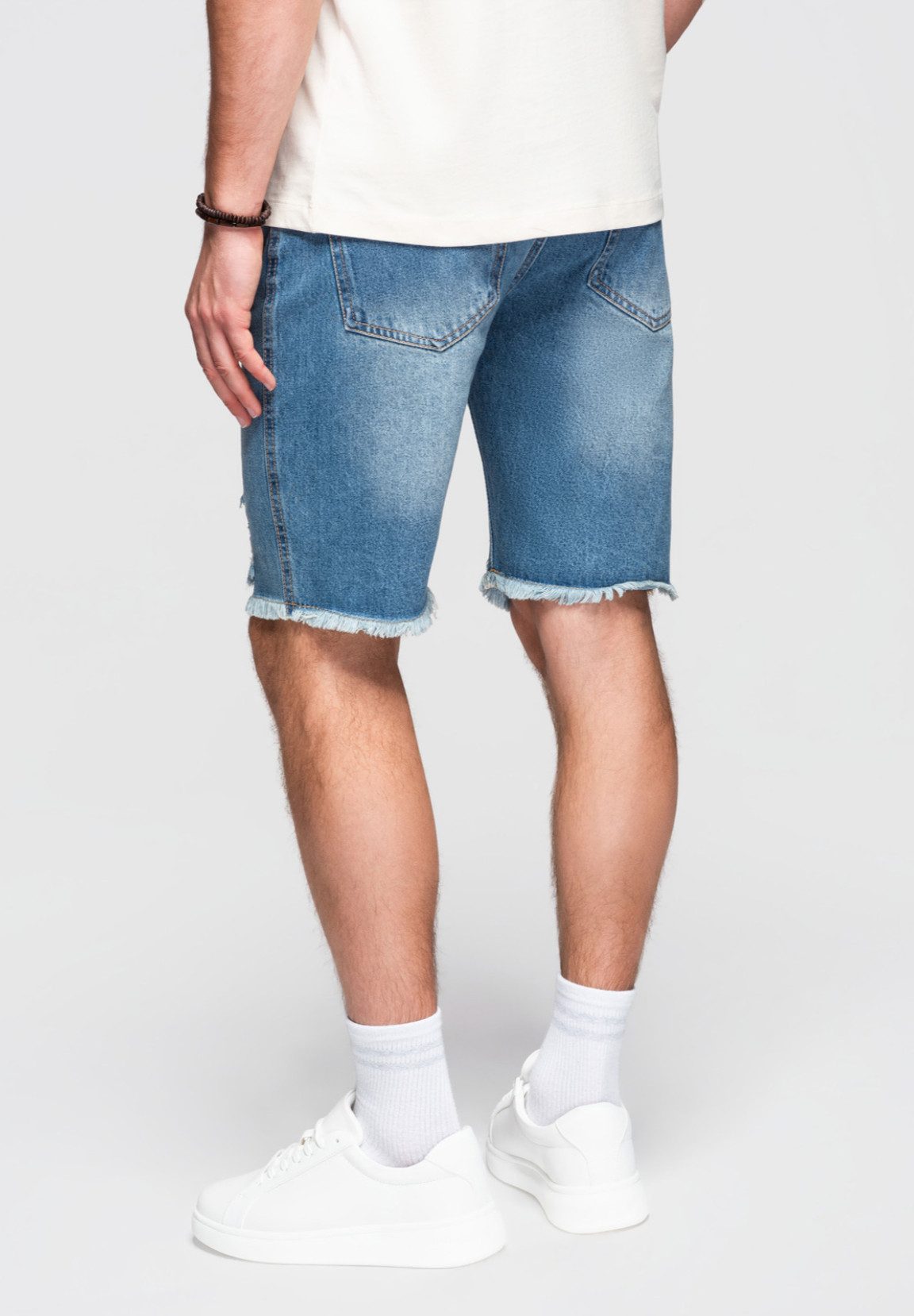 OMBRE Jeansshorts Denim-Shorts für Männer mit Rissen und Löchern