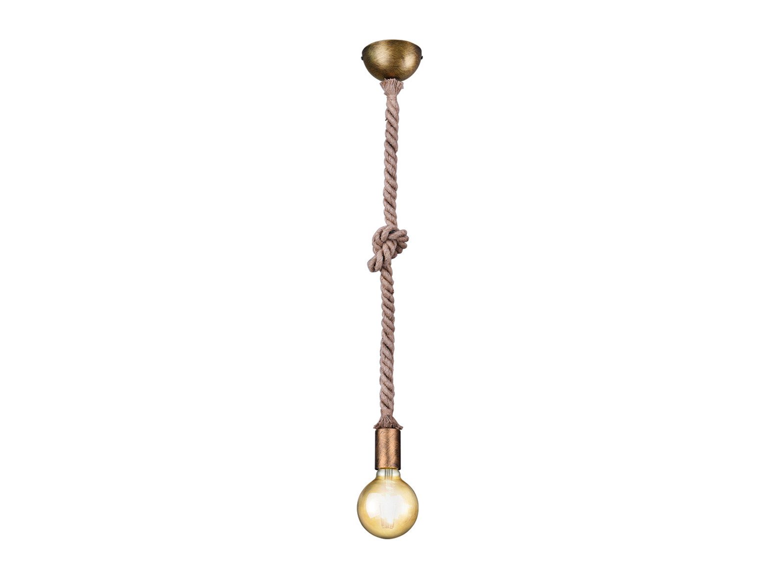 TRIO Leuchten LED Pendelleuchte, Dimmfunktion, LED wechselbar, warmweiß, Lampenaufhängung Seil-lampe hängend über Esstisch & Couchtisch, 150cm