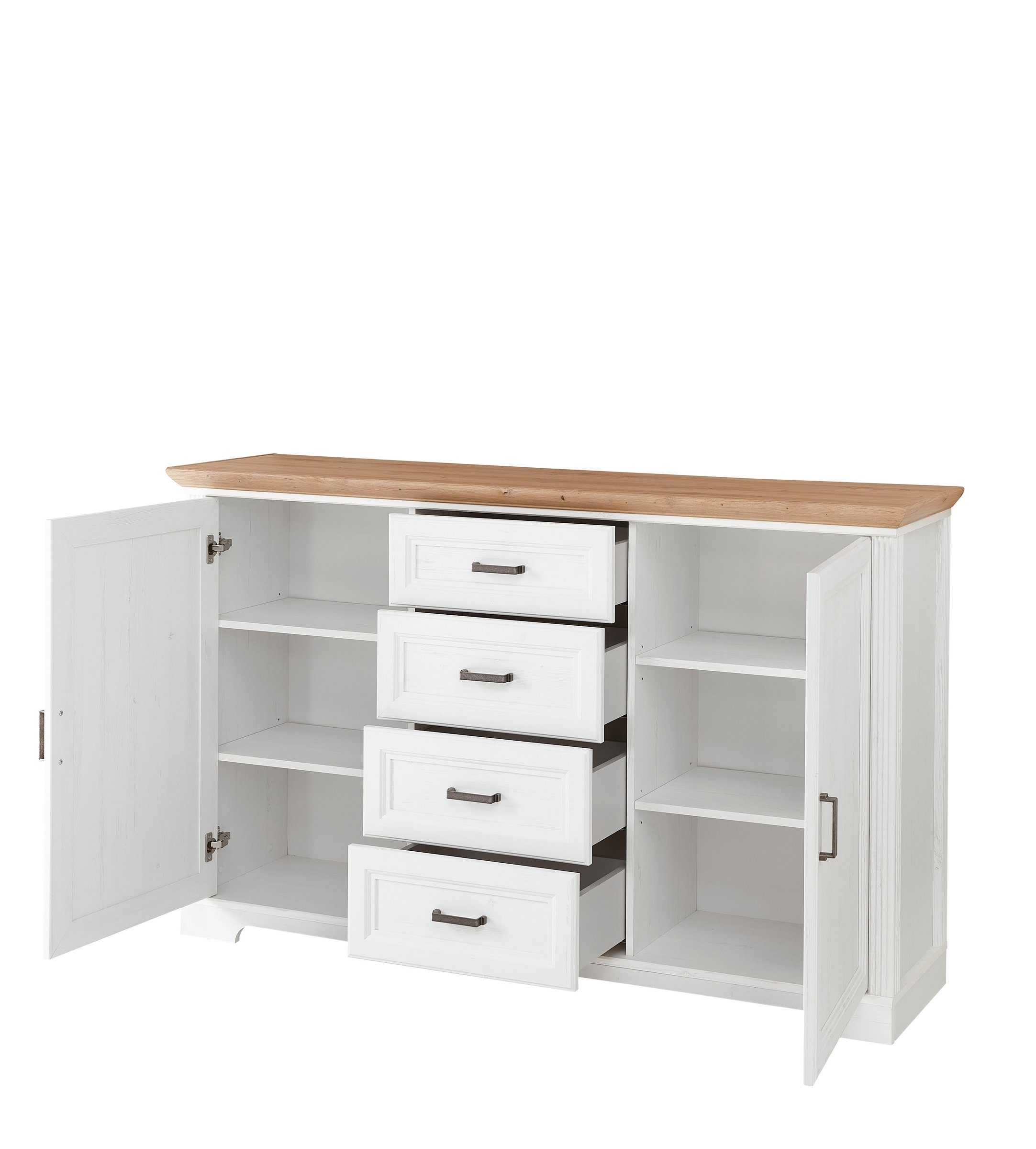 Innostyle Sideboard in Artisan/Weiß mit 4 Schubladen und 2 Türen (BxHxT: 165x102x41 cm)