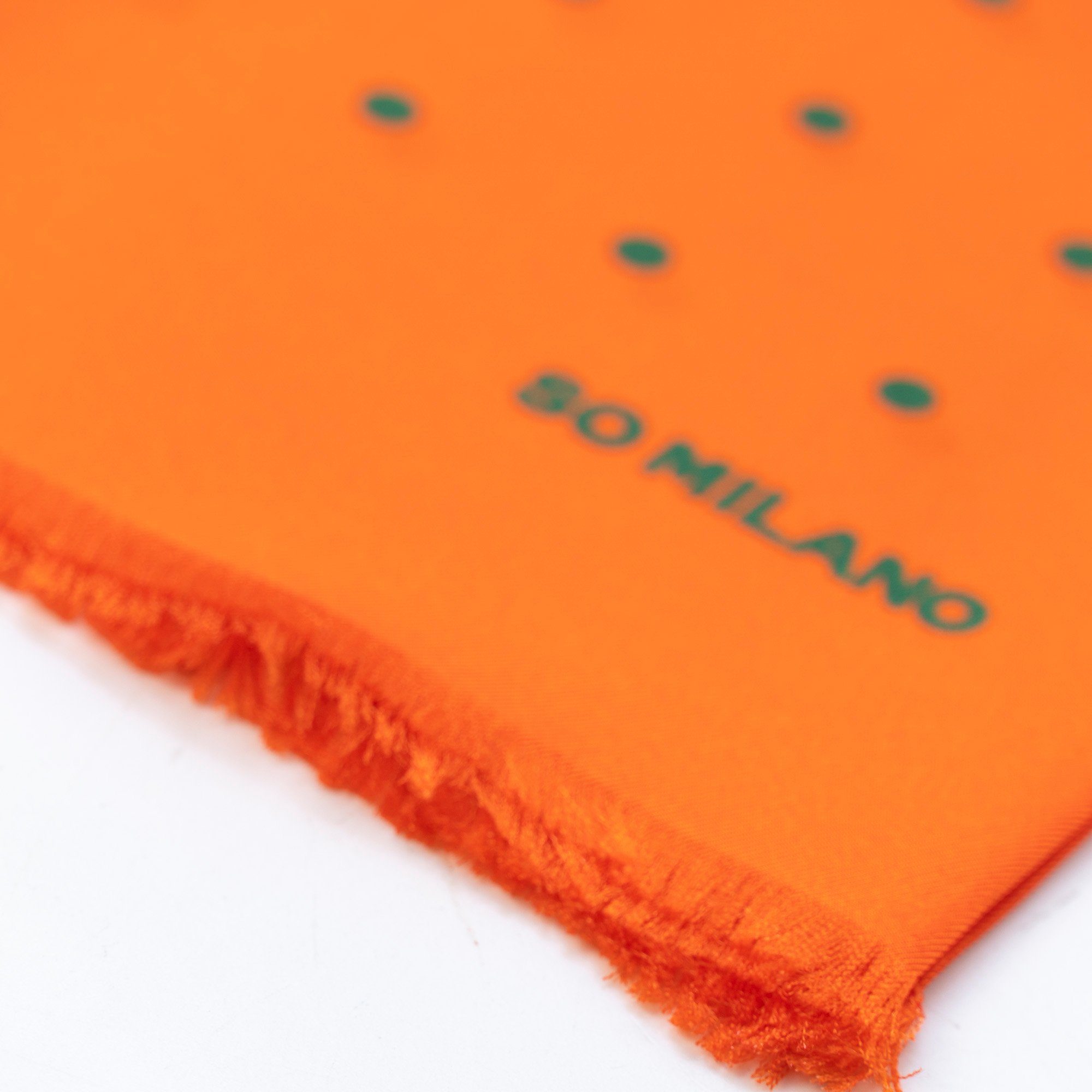 So Milano Seidenschal Polka Dots, Made in Italy, mit Fransenabschluss
